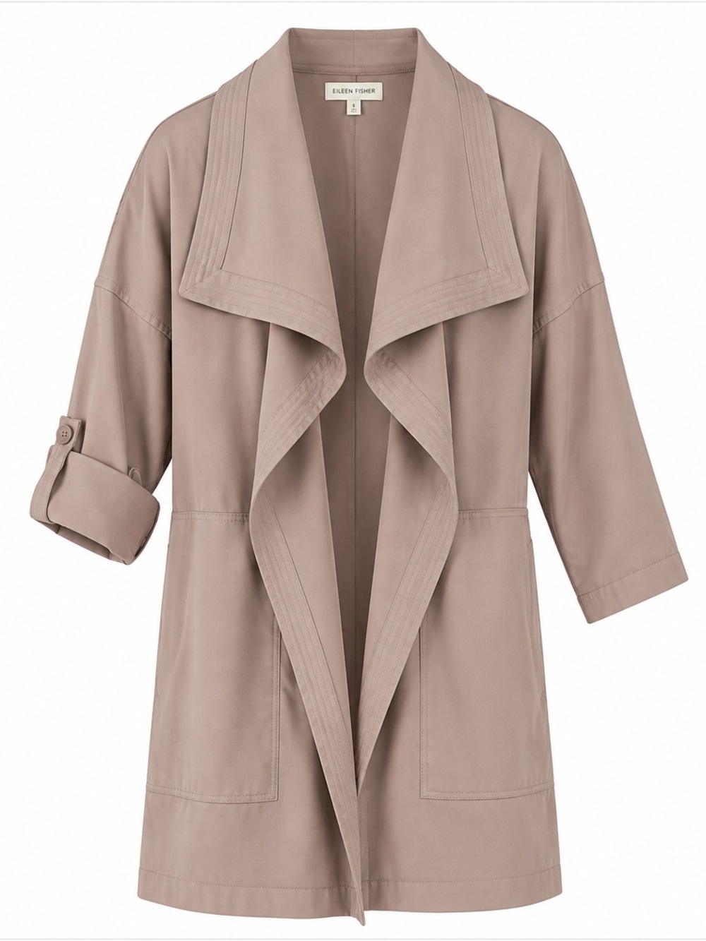 NEW! Max Studio Blazer Jacket Women’s Small Draped Collar Minimalist Boho Career